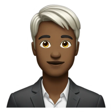 Posh-boy-with-raibow-hair sticker