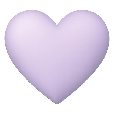 heart with a soft lilac gradient, digital illustration sticker