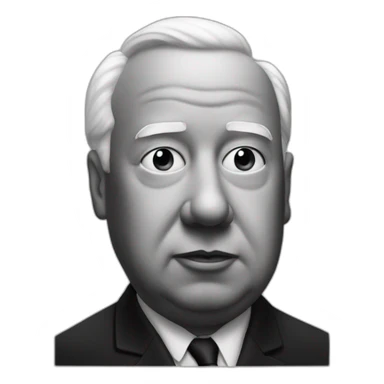 realist black and white alfred hitchcock sticker