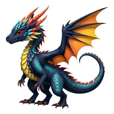 Dutch-Angel-Dragon-Grem2-Trico-Nargacuga-Salandit-Drudigon-fusion-animal-creature, full body  sticker
