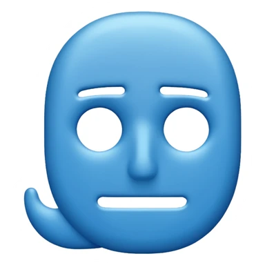 Blue "4" with thick outline and NO FACE sticker