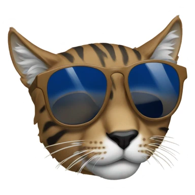 Kentucky wildcat with sunglasses sticker