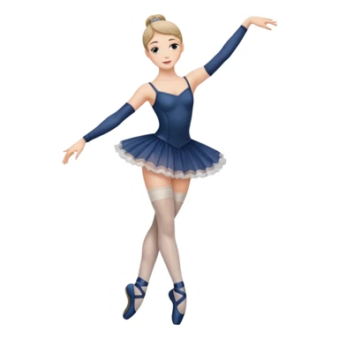 Ballet dancer in thigh highs sticker