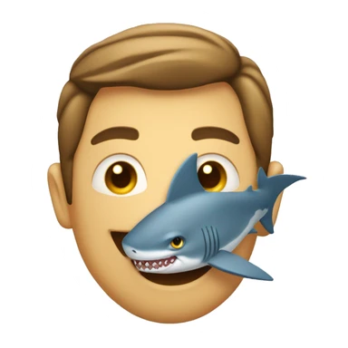 Requin avec une tête d'humain sticker