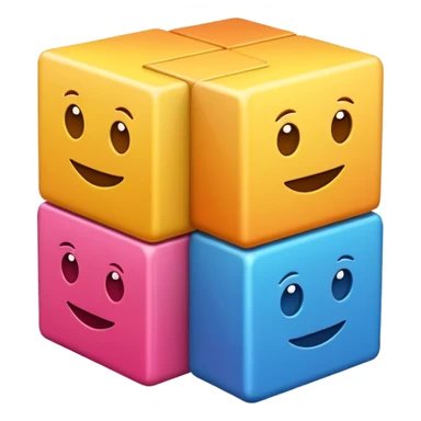 emoji of three boxes sticker