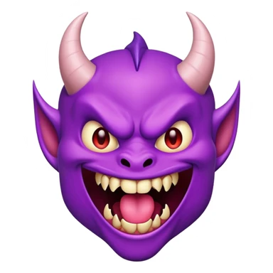 diabinho roxo com a boca aberta sticker