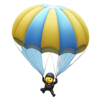 Parachutist using a parachute sticker