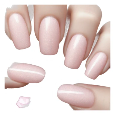 Light pink sparkly nails manicure sticker