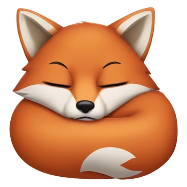 fox curled up  sticker