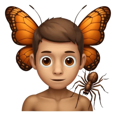 O garoto formiga ô cara de macaco braço de borboleta pernas de aranha e cu de mosquitode mosquito sticker