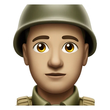 photorealistic serious soldier WW2 sticker