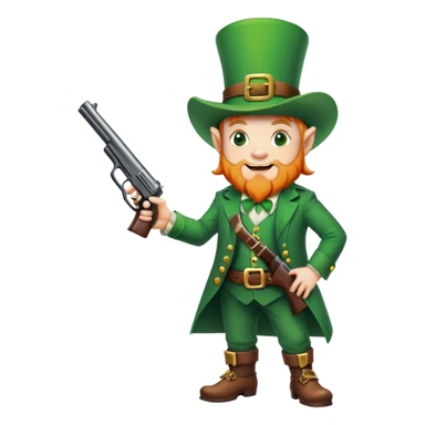 Leprechaun with a gun  sticker