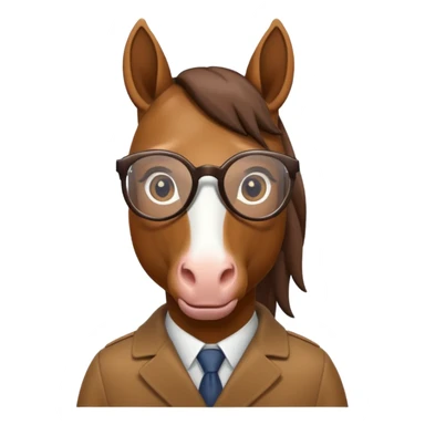 horse with glasses sticker
