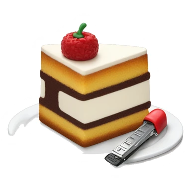 Stapler eating cake sticker