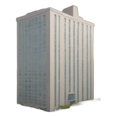 Un edificio comiendo una oasta sticker