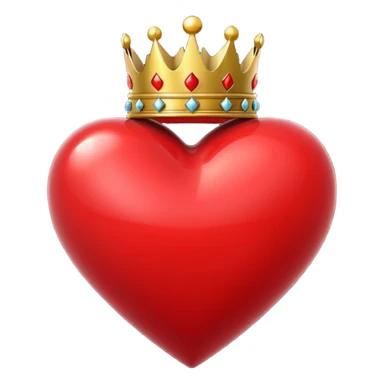 I want a red heart these emoji ❤️ and i also want a crown like this 👑 on it sticker