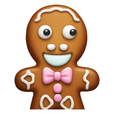 Pastel gingerbread man sticker
