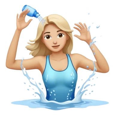 Woman splashing  sticker