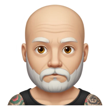   tattooed baldies with white bearded sticker