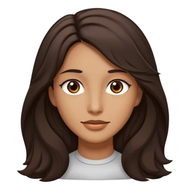 Briseide ha i capelli lunghi lunghi e castano scuro e leggermente ondulati, gli occhi castano scuro e ha il viso allungato sticker