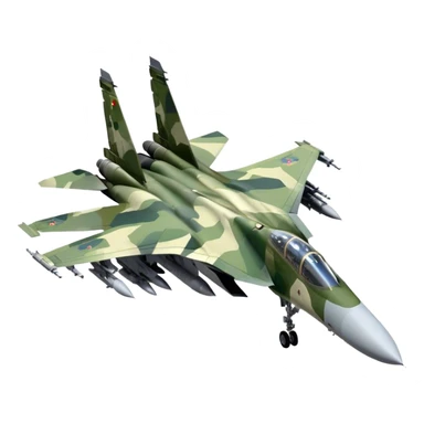 SU-35 Jet - Sukhoi (Model Year: 2020) (Iconic colour: Camouflage green) sticker