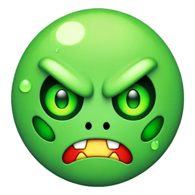 Pixel art toxic emoji sticker