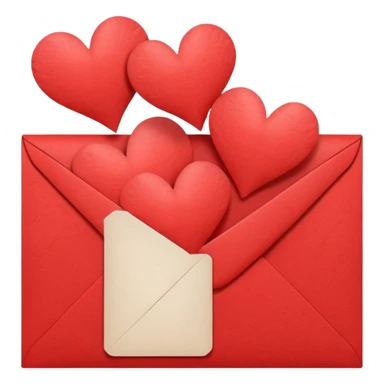 envelope with hearts sticker