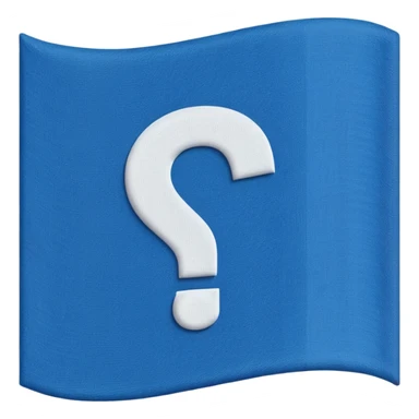 A Flag with a question mark on it sticker