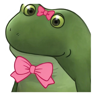 Giant bud with a cute pink bow sticker