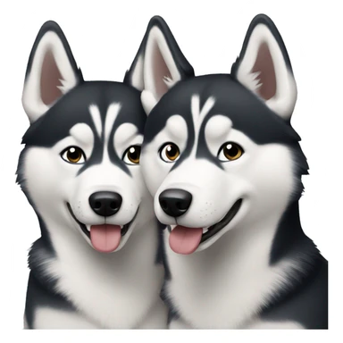 Two huskies  sticker