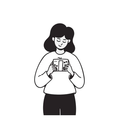 A person plays with the GameBoy advance sticker