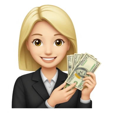 Friend holding a wad of cash sticker