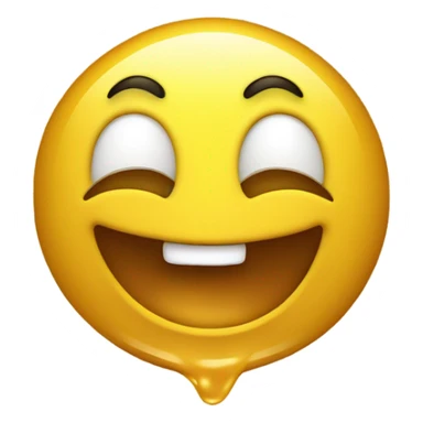 Yellow happy face vomiting yellow honey  sticker