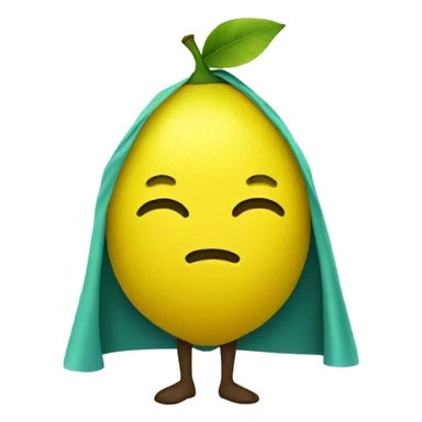 Lemon wearing a poncho  sticker