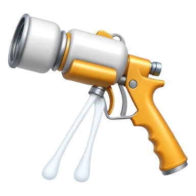 foam sprayer nozzle object icon, hose nozzle spraying thick foam, shiny metal parts, 3D cartoon, mobile game icon style, centered, clean background, no text, no watermark

 sticker