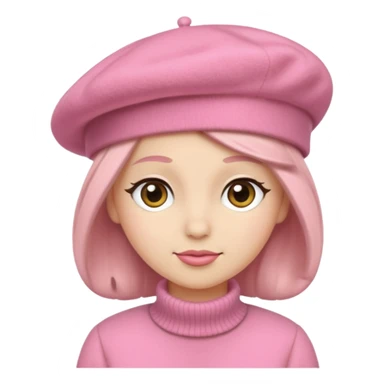only a pink beret hat sticker