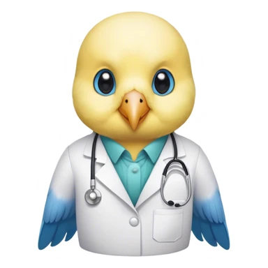 cute doctor budgie sticker