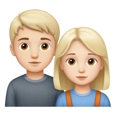 Little boy with a girl  sticker
