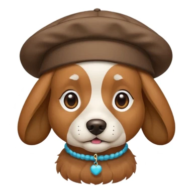 dog wearing grany sticker