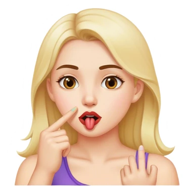 Girl with finger in mouth sticker
