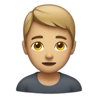 person with hand on forehead looking sticker