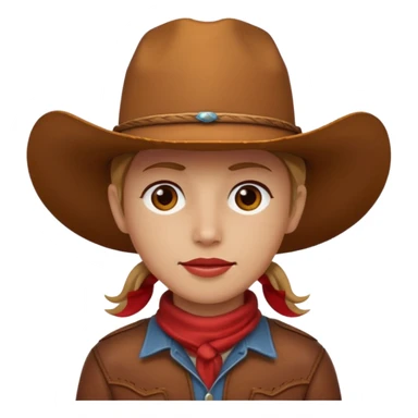 Her skull is red and she wears a cowboy hat sticker