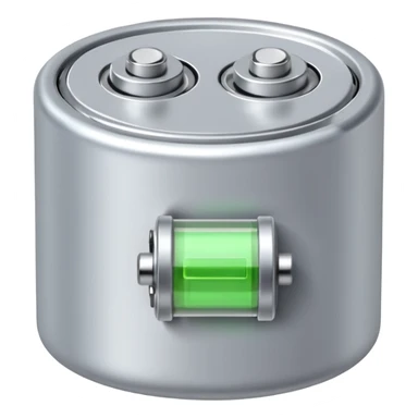 realistic small battery sticker