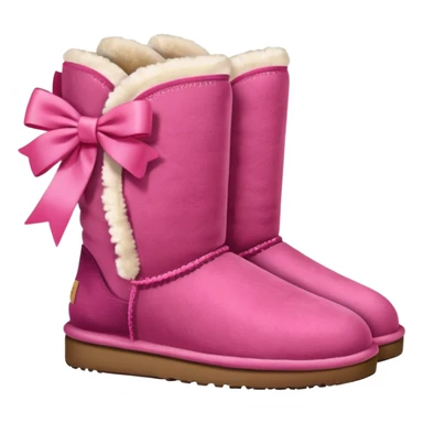 ugg boots with pink bow sticker