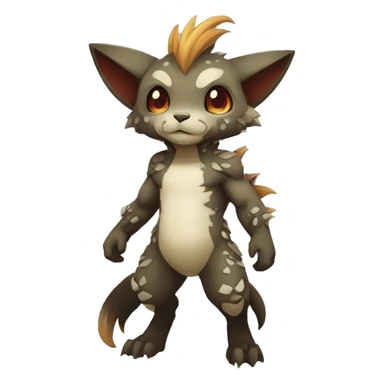 Anthro chibi kawaii Vernid-WickerBeast-Protogen-Primagen-Fakémon Full Body sticker