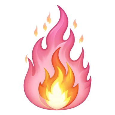 pastel pink fire sticker