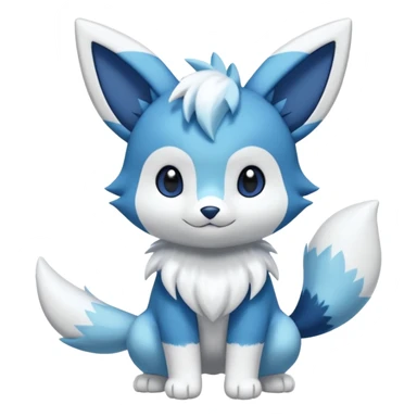 Glaceon-Oshawott-Meowstic-Fakémon-hybrid-creature (full body)  sticker