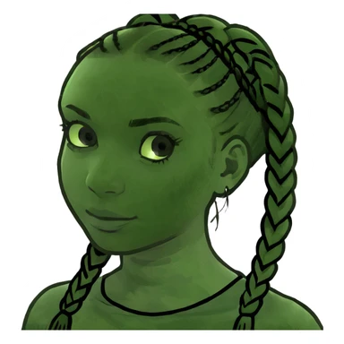 Girl with braids and she is brownskin sticker