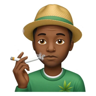 Black man Smoking weed sticker