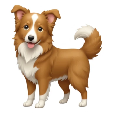 Tan Border Collie tail sticker